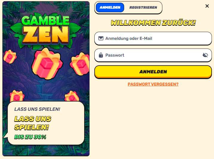 Login gamblezen